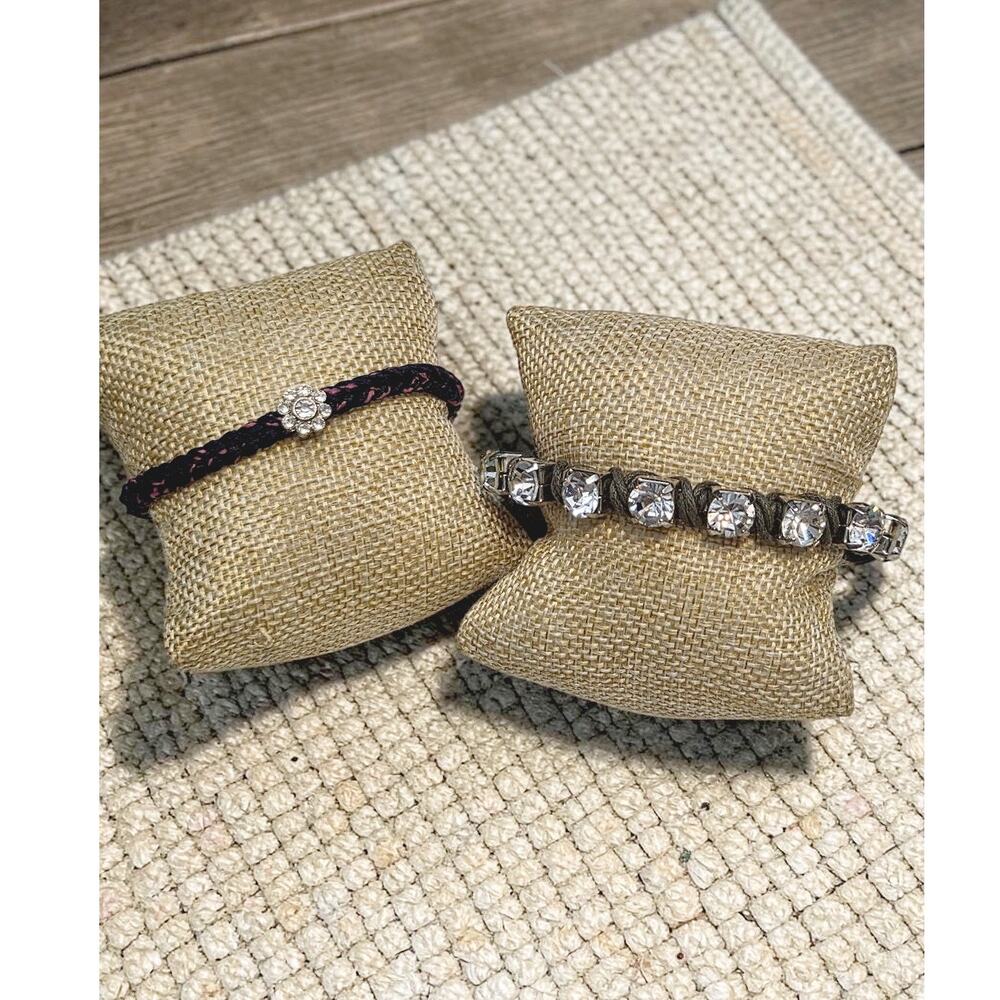 American Eagle Rhinestone Woven Braided Bracelet Bundle X 2